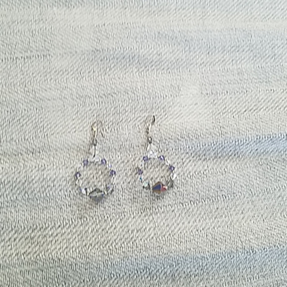 Crystal Shaped Dangle Earrings - image 3